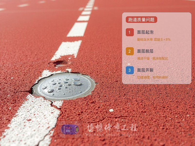 塑胶跑道面层施工常见质量问题与预防措施